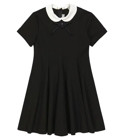 Il Gufo Kids' Pleated Dress In Black