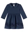 Il Gufo Baby Cotton-blend Dress In Blue