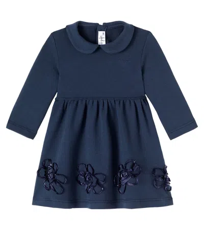 Il Gufo Kids' Baby Cotton-blend Dress In Blue