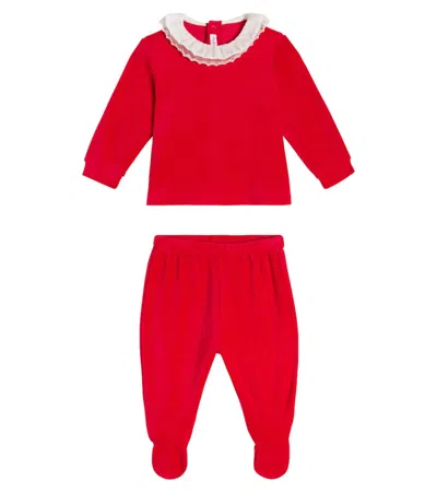 Il Gufo Baby Set Aus Pullover Und Hose In Red