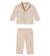 Il Gufo Baby Cotton-blend Top And Pants Set In Beige