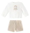 Il Gufo Baby Cotton-blend Top And Shorts Set In White