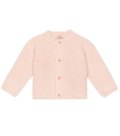 Il Gufo Button-up Organic Cotton Cardigan In Pink