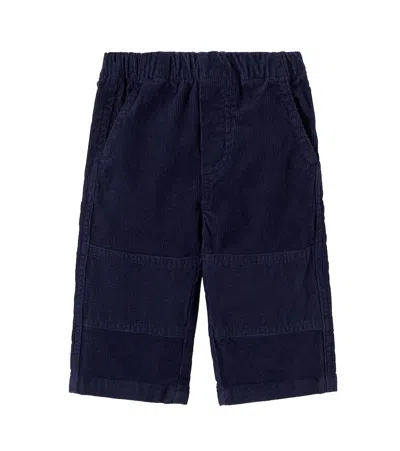 Il Gufo Baby Cotton Corduroy Pants In Blue
