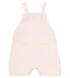 Il Gufo Baby Cotton Knit Overalls In Baby Pink