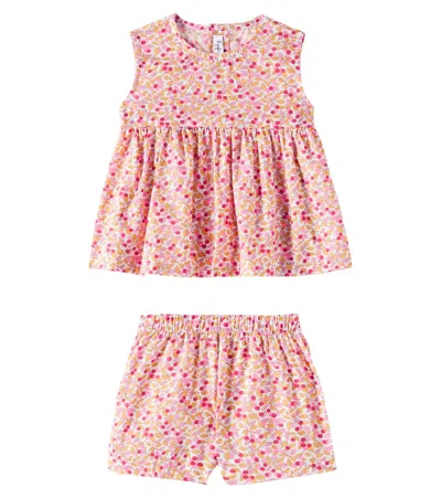 Il Gufo Baby Set Aus Top Und Shorts Aus Baumwolle In Multicolor