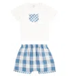 Il Gufo Baby Set Aus T-shirt Und Shorts In Multicoloured