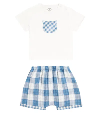 Il Gufo Baby Set Aus T-shirt Und Shorts In Multicoloured