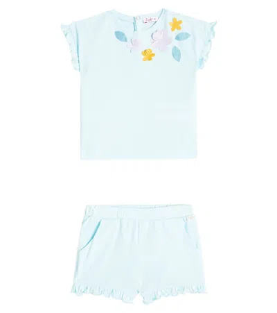 Il Gufo Baby Set Aus Top Und Shorts In Blue