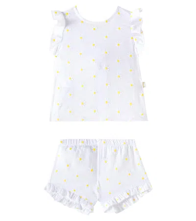 Il Gufo Baby Cotton Top And Shorts Set In White