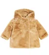 Il Gufo Baby Faux Fur Coat In Beige