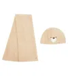 Il Gufo Baby Fleece Hat And Scarf Set In Multicoloured