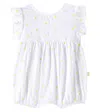Il Gufo Baby Floral Cotton Romper In White