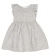 Il Gufo Baby Gingham Linen Dress In Gray