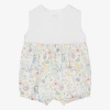 IL GUFO BABY GIRLS IVORY FLORAL ORGANIC COTTON SHORTIE