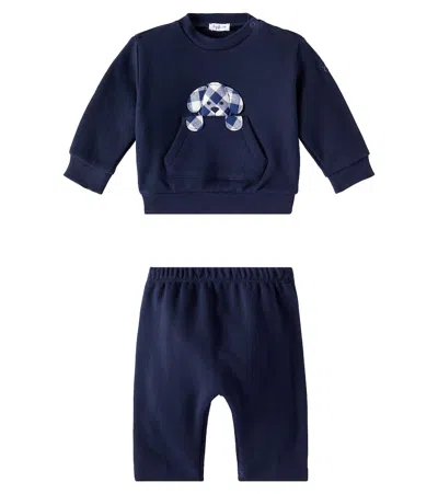 Il Gufo Baby Set Aus Sweatshirt Und Jogginghose In Blau
