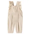Il Gufo Baby Linen Overalls In Beige