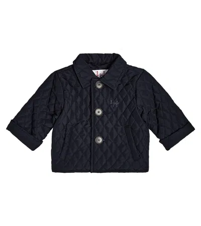 Il Gufo Baby Quilted Jacket In Blue