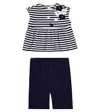 Il Gufo Baby Set Aus Top Und Hose Aus Baumwolle In Blue