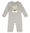 Il Gufo Baby Boys Grey Wool Knit Teddy Romper In Grey
