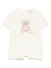 Il Gufo Bear-embroidered Body In Neutrals