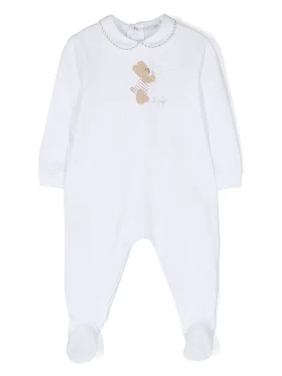 Il Gufo Babies' Bear-patch Pyjamas In White