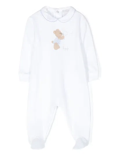 Il Gufo Babies' Bear-patch Pyjamas In White