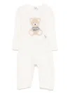Il Gufo Bear Virgin-wool Rompers In Neutrals