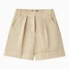 Il Gufo Beige Cotton Bermuda Shorts In Neutrals