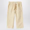 Il Gufo Beige Linen Trousers In Beige