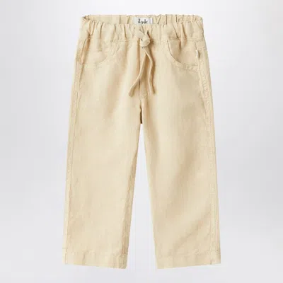 IL GUFO BEIGE LINEN TROUSERS