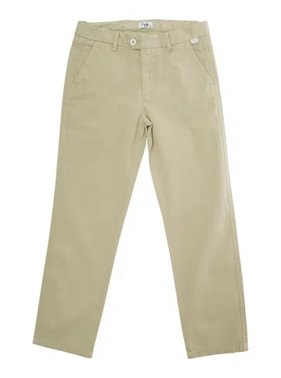 Il Gufo Kids' Twill Cotton Trousers In Beige