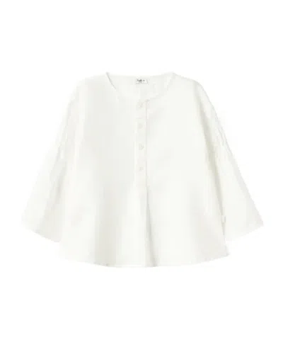 IL GUFO IL GUFO BELL-SLEEVE CREWNECK BLOUSE