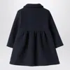 Il Gufo Blue Couture Fleece Coat In Blue