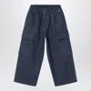Il Gufo Cotton-blend Cargo Trousers In Blue