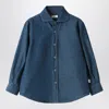 Il Gufo Cotton Denim Shirt In Blue