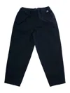 Il Gufo Blue Pants With Elastic Waist And Logo Patch On The Front In Cotton Stretch Boy In Blu
