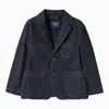 Il Gufo Blue Single-breasted Cotton Jacket In Blue