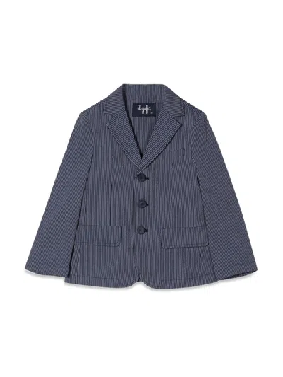 Il Gufo Mini Stripe Blazer For Boys In Blue