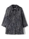 Il Gufo Herringbone-pattern Single-breasted Coat In Blu