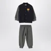 Il Gufo Blue/black Fleece Suit