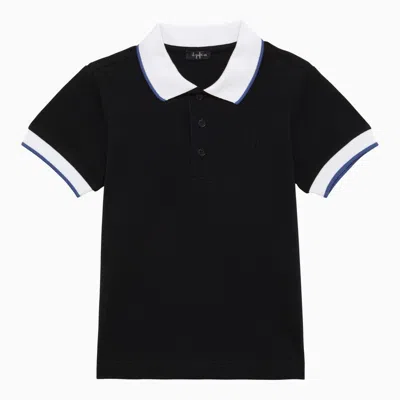 Il Gufo Kids' Blue/white Cotton Polo Shirt
