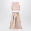 Il Gufo Striped Top And Straight Pants Set