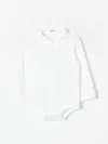 Il Gufo White Chemisier Bodysuit In Weiss