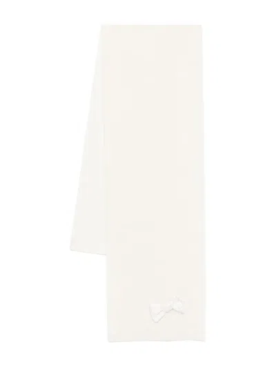 Il Gufo Kids' Bow-appliqué Scarf In White