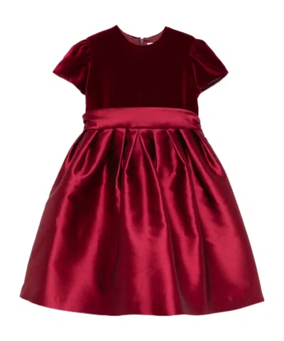 Il Gufo Kids' Bow-detail Dress In Red