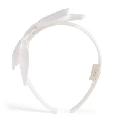 Il Gufo Kids' Bow-detail Head Band In White