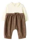 Il Gufo Bow-detail Romper In Brown