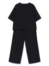 Il Gufo Bow-detail Trouser Set In Blue