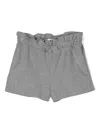 Il Gufo Bow-detailed Shorts In Grey